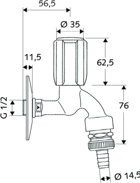 Image du produit Schell Robinet de purge SECUR chromé, verrouillable 1/2 pouce