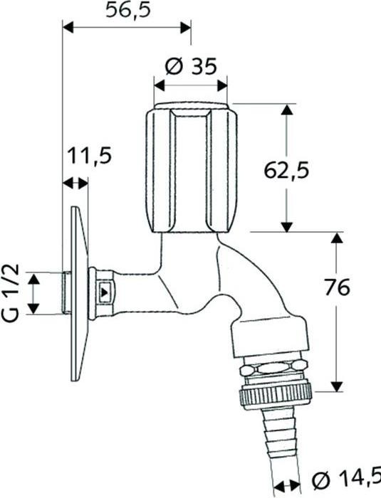 Produktbild Schell Auslaufventil SECUR chrom, abschliessbar 1/2Zoll