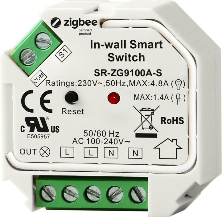 Actual product image Sunricher Wireless switching actuator ZigBee 3.0 400 W Single Line (Switch actuator)