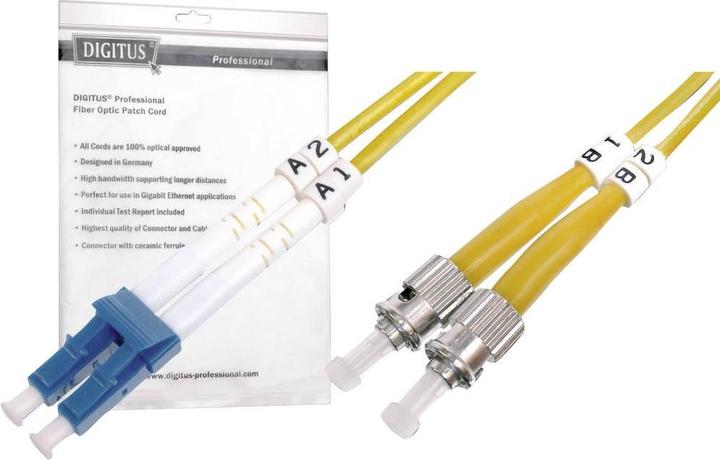 Image du produit Digitus Câble patch fibre optique LC vers ST OS2 monomode 09/125 duplex longueur 3m (3 m)