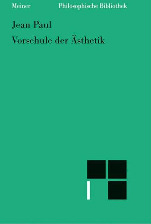 Produktbild Vorschule der Ästhetik (Deutsch, Jean Paul, Wolfhart Henckmann, 1990)