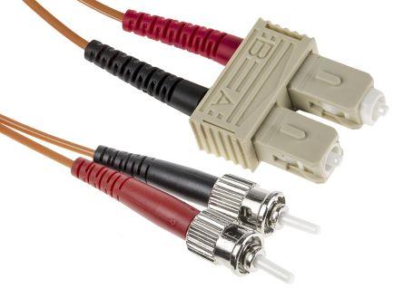 Image du produit RS PRO Câble patch à fibres optiques DX 5m ST/SC 62,5/125µm (CAT6, 0.25 m)