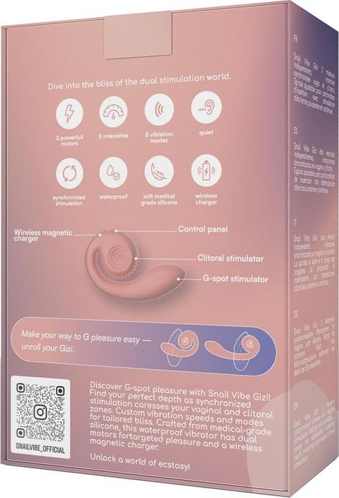 Image du produit Snail Vibe Vibromasseur Gizi - Peachy Pink