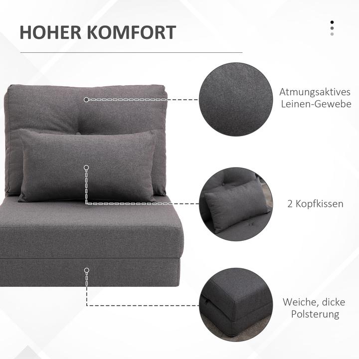 Actual product image Homcom Floor sofa with adjustable backrest