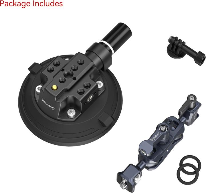 Actual product image SmallRig 4" Suction Cup Camera Mount Kit for Vehicle Shooting (Various)