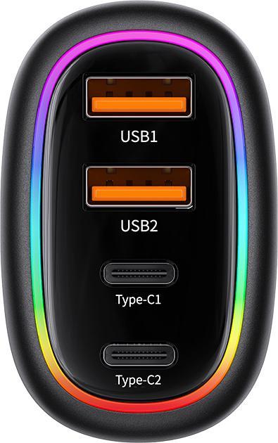 Produktbild Usams Ład. sam. 2xUSB-C 2xUSB-A C34 120W Fast Charge niebieski/blue CC169CC01 (US-CC169) (120 W)