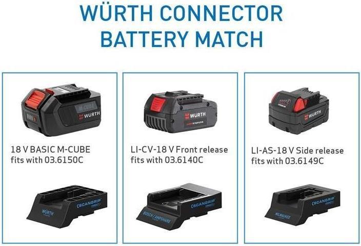 Image du produit Scangrip Connector pour batteries Würth 18V