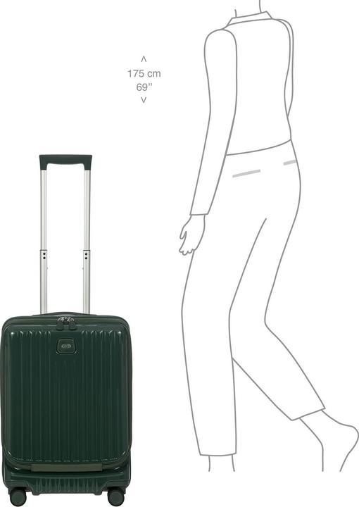 Actual product image Brics Positano 4-wheel cabin trolley 55 cm with stretch fold (52 l)