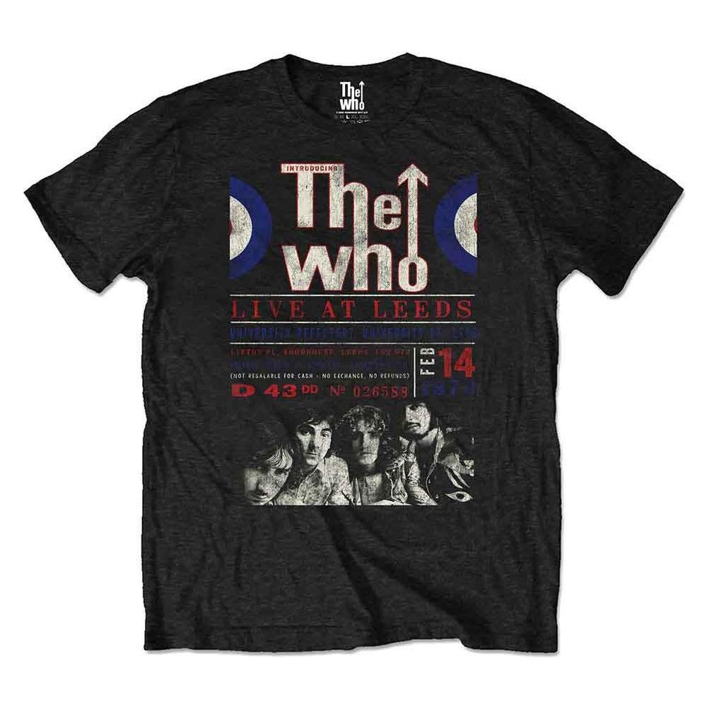 The Who, Herren, Shirts, Live At Leeds 70, Schwarz, (L)
