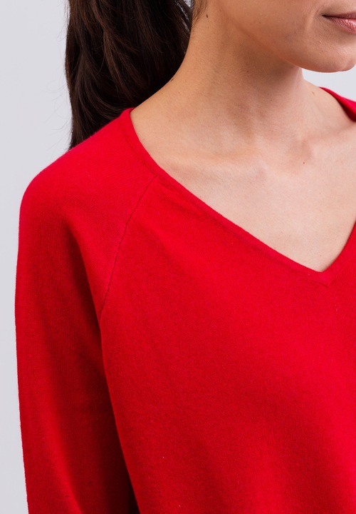 Actual product image Cash-Mere Kaschmir V-Ausschnitt Pullover mit Seitenschlitzen (XS)