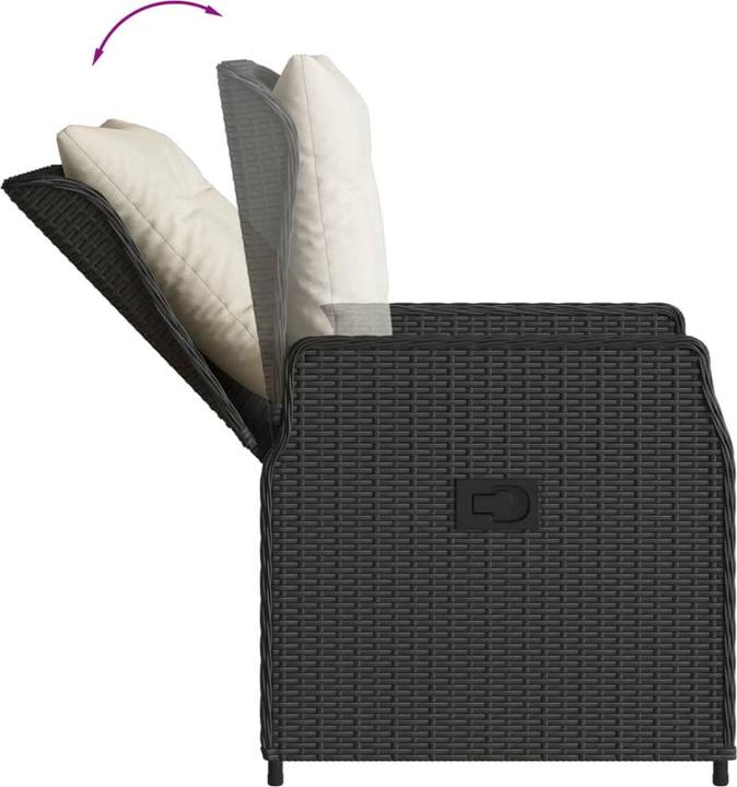 Image du produit vidaXL Meuble de jardin Ensemble de jardin 7pcs gris clair Poly rotin (160 cm)