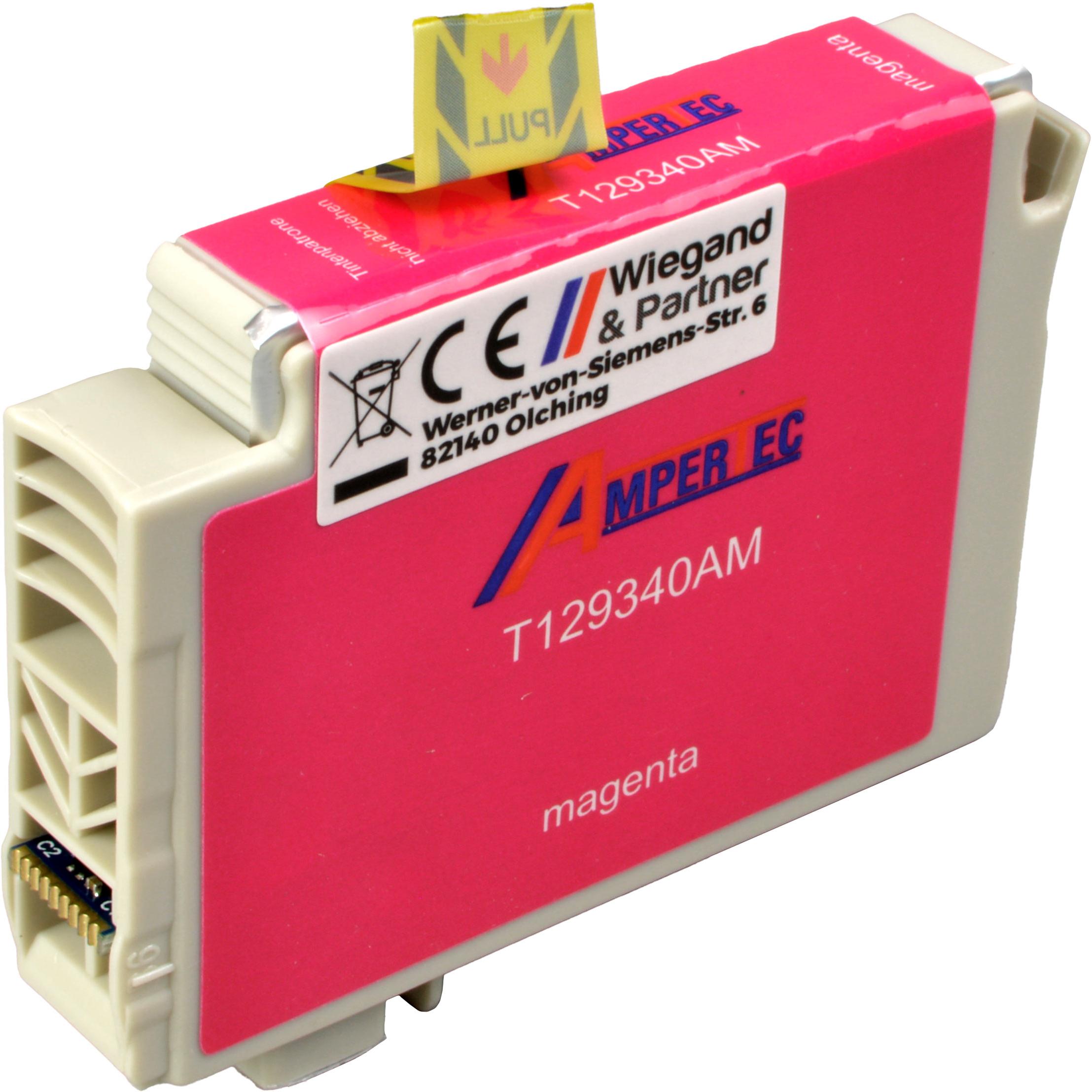 Ampertec, Druckerpatrone, Tinte ersetzt Epson C13T12934010 magenta (M)