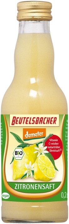 Image du produit Beutelsbacher Jus de citron bio, 200 ml (1 x 20 cl)