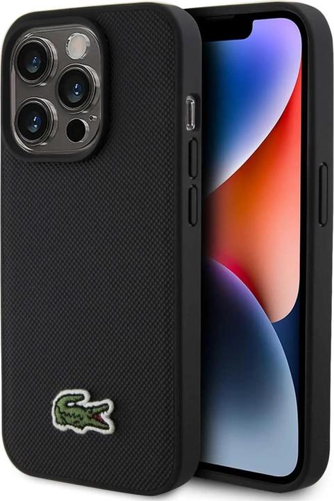 Actual product image Lacoste LCHMP15XPVCK iPhone 15 Pro Max 6.7" czarny/black hardcase Iconic Petit Pique MagSafe (Apple iPhone 15 Pro Max)
