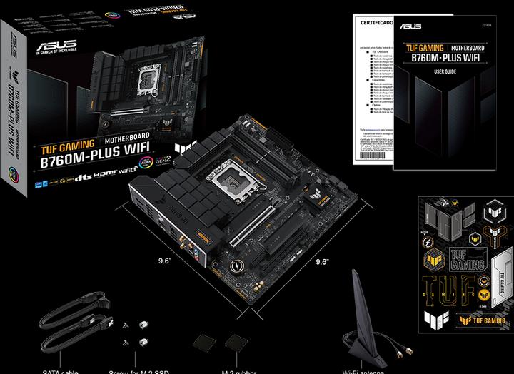 Actual product image ASUS TUF GAMING B760M-PLUS WIFI (LGA 1700, Intel B760, mATX)