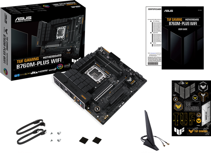 Produktbild ASUS TUF GAMING B760M-PLUS WIFI (LGA 1700, Intel B760, mATX)