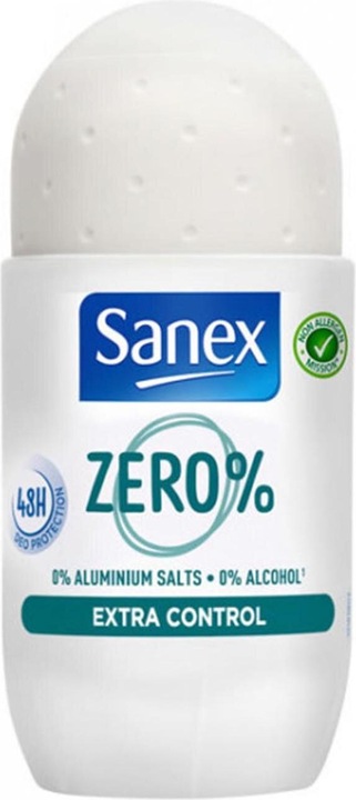 Actual product image Sanex Zero Extra Control Deodorant Roll On 50ml (Roll-on, 50 ml)