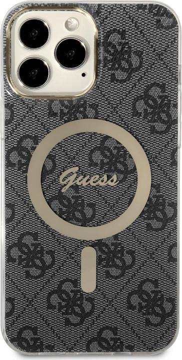 Actual product image Guess GUHCP15XPSQSQSK iPhone 15 Pro Max 6.7" czarny/black hardcase Quilted Metal Logo (Apple iPhone 15 Pro Max)