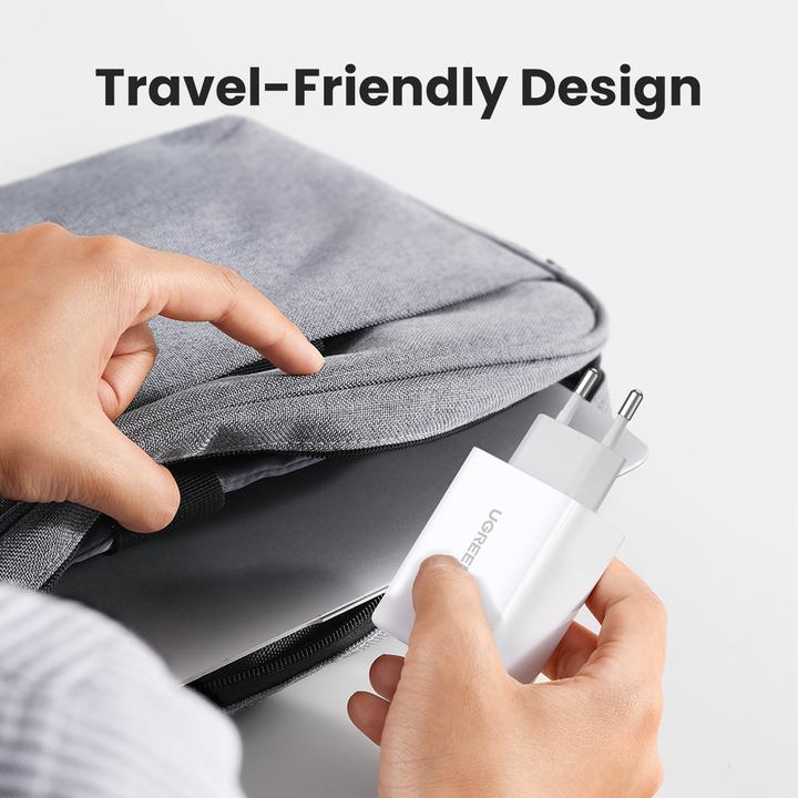 Image du produit Ugreen Chargeur mural USB-C+USB-C 40W PD UE (40 W, 2 ports)