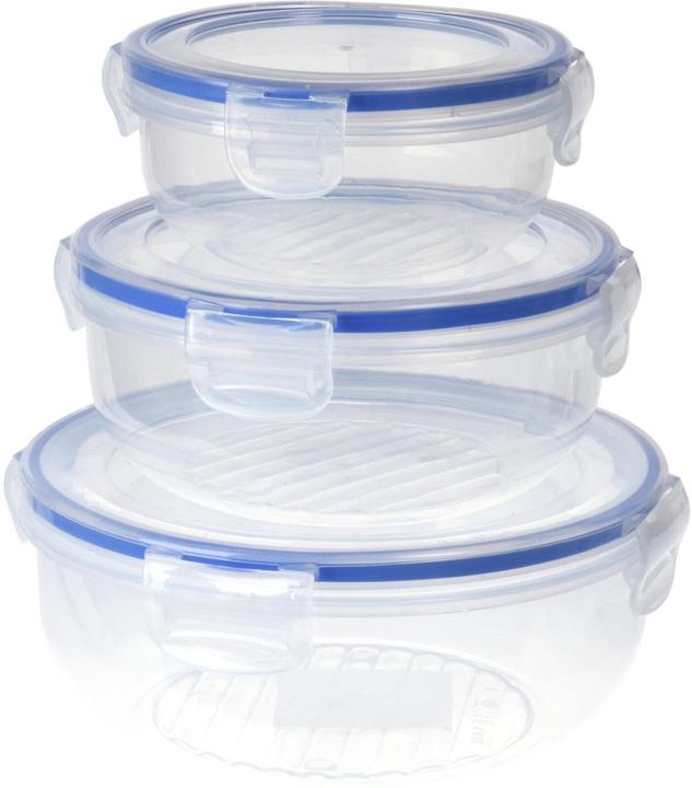 Furber Vorratsbehälter 3-teilig rund, Transparent (1.40 l)