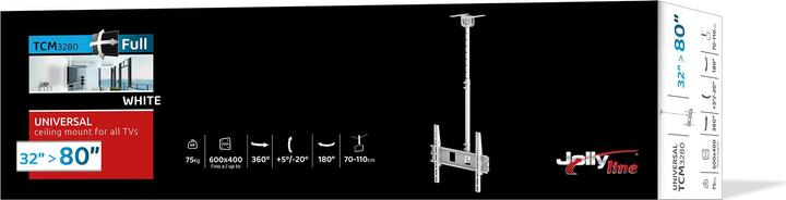 Produktbild Jolly Line G.B.S. Electronics TCM-3280 2,03 m (80') Weiss (Decke, 80", 50 kg)