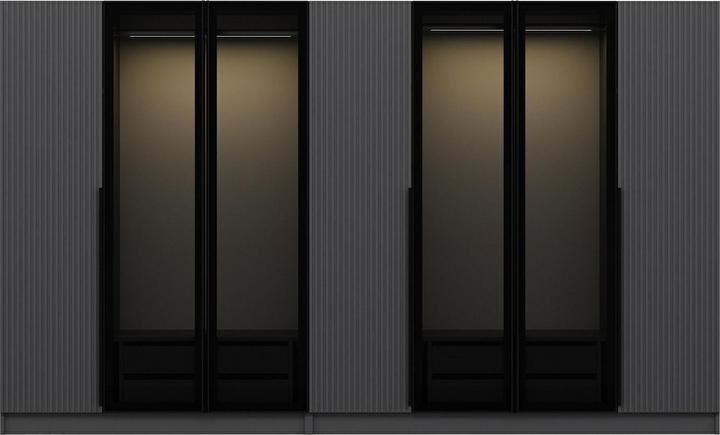 Grau matt, Wave, Black, Glass