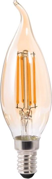 Actual product image Xavax LED Filament, E14, 400lm Replaces 35W, Windblast Candle, Amber, Warm White (E14, 400 lm, 1 x)