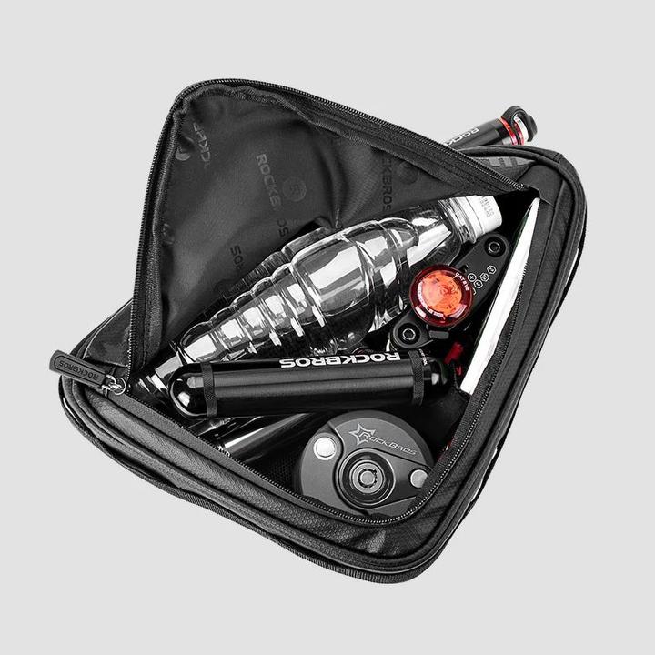 Immagine prodotto Rockbros B39-2 borsa impermeabile per telaio di bicicletta - nero (1.50 l, Borsa telaio)