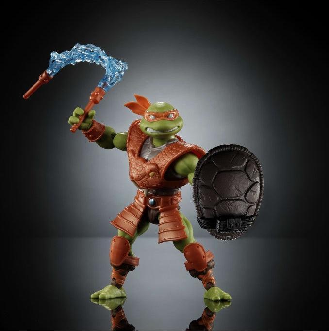Productafbeelding Mattel MOTU x TMNT: Turtles of Grayskull actiefiguur Michelangelo 14 cm