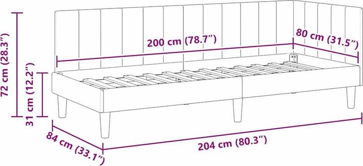 Produktbild vidaXL Eckbettgestell