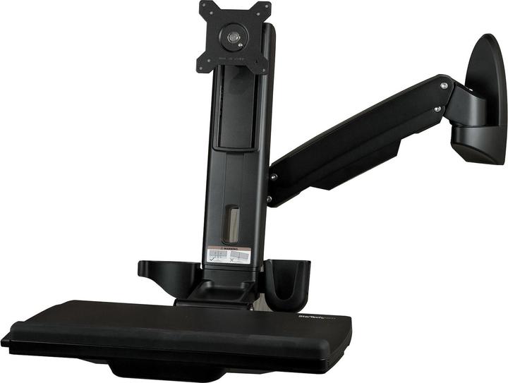 Productafbeelding StarTech Aan de muur bevestigd zit/sta-werkstation - 1 monitor tot 60,96cm 24inch - VESA - In hoogte (Muur, 24", 8 kg)