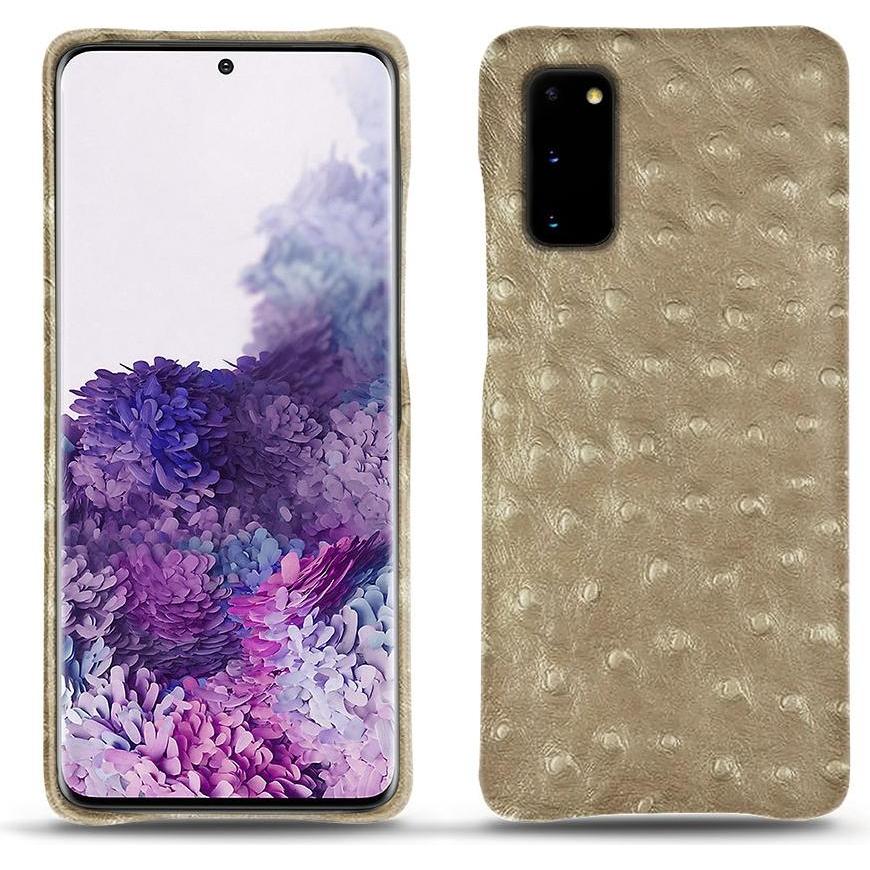 Noreve Lederschutzhülle (Samsung Galaxy S20), Smartphone Hülle, Beige