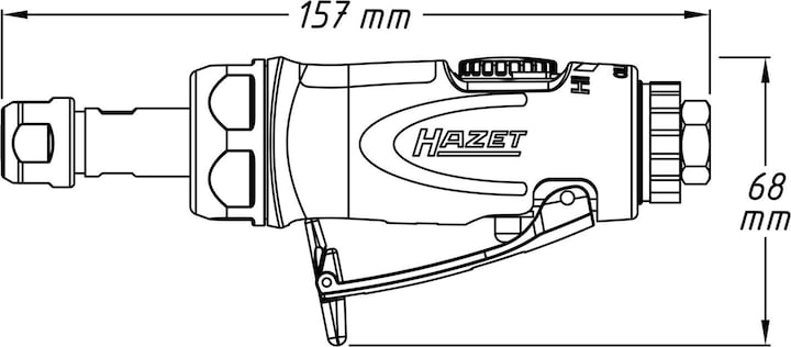Produktbild HAZET Stabschleifer ∙ gerade 9032N-1 (Geradschleifer, 224 W)
