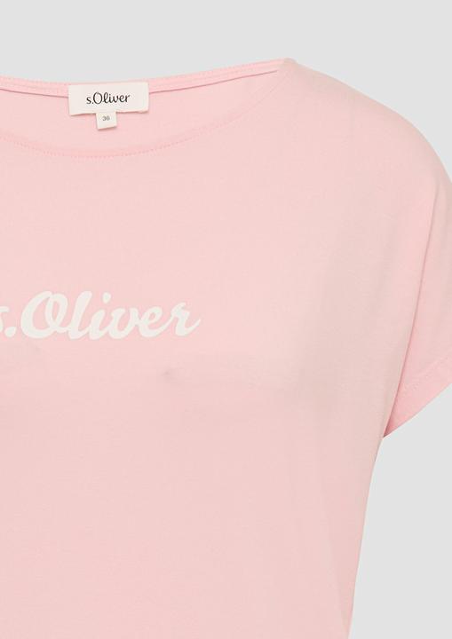 Produktbild S.Oliver T-Shirt Fliessendes Jersey-Shirt mit Artwork und überschnittenen Schultern (44)