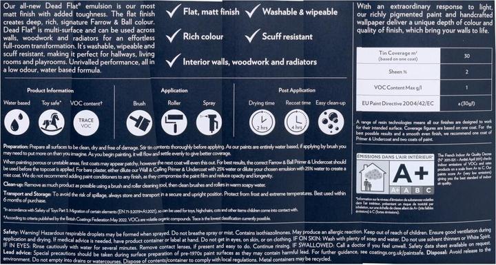 Immagine prodotto Farrow & Ball Dead Flat Deep Base 2,5L (2500 ml)