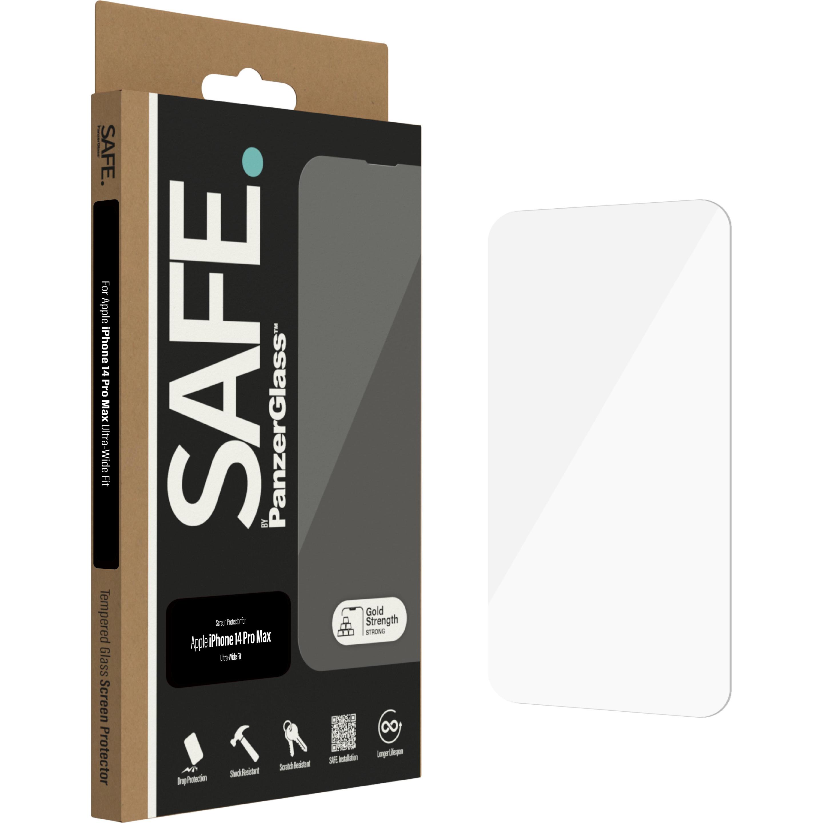 PanzerGlass Displayschutz Case Friendly (1 Stück, Apple iPhone 14 Pro Max), Smartphone Schutzfolie, Transparent