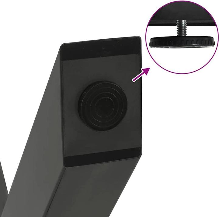 Immagine prodotto vidaXL Gambe per tavolino da caffè a forma di X 2 pz. Gamba del tavolo in acciaio antracite 30x(30-31) cm