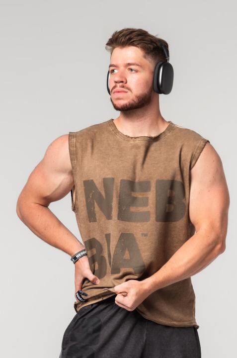 Immagine prodotto Nebbia Washed-off Ärmelloser Hoodie Beastin 361 - light brown (XXL)