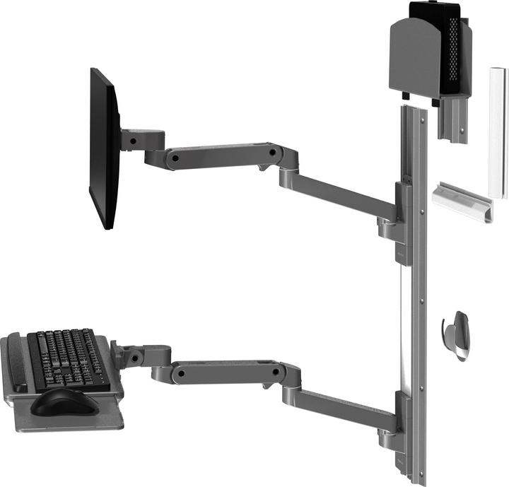 Image du produit Ergotron LX PRO ARM WALL MOUNT SYSTEM darkgrey (Mur, 34")