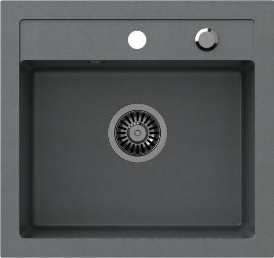 Steiner JOHNNY 110 Lavello in granito grigio Steingran, 1 vasca, b