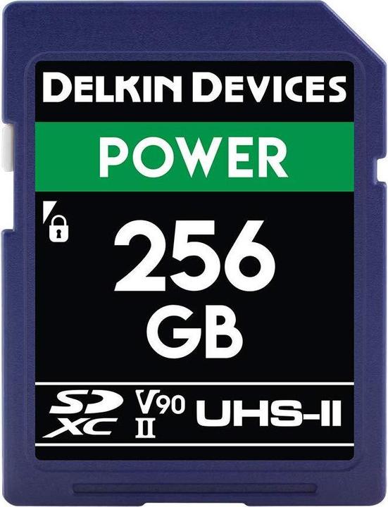 Delkin POWER UHS-II (V90) 256GB R:300MB/s W:250MB/s (256 GB, SDXC, U3, UHS-II)