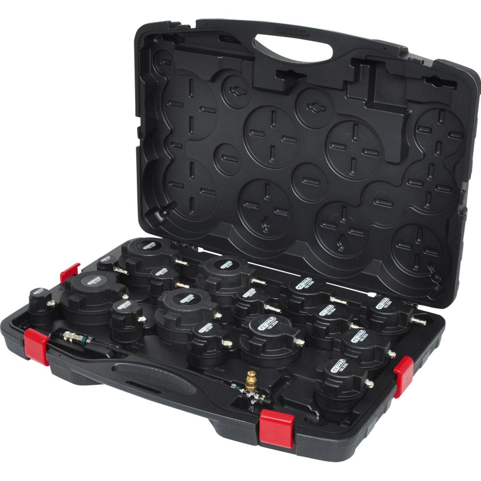 KS Tools, Fahrzeug Werkzeug, Turbolader-Ladeluft-System-Prüfkoffer-Satz, 17-tlg