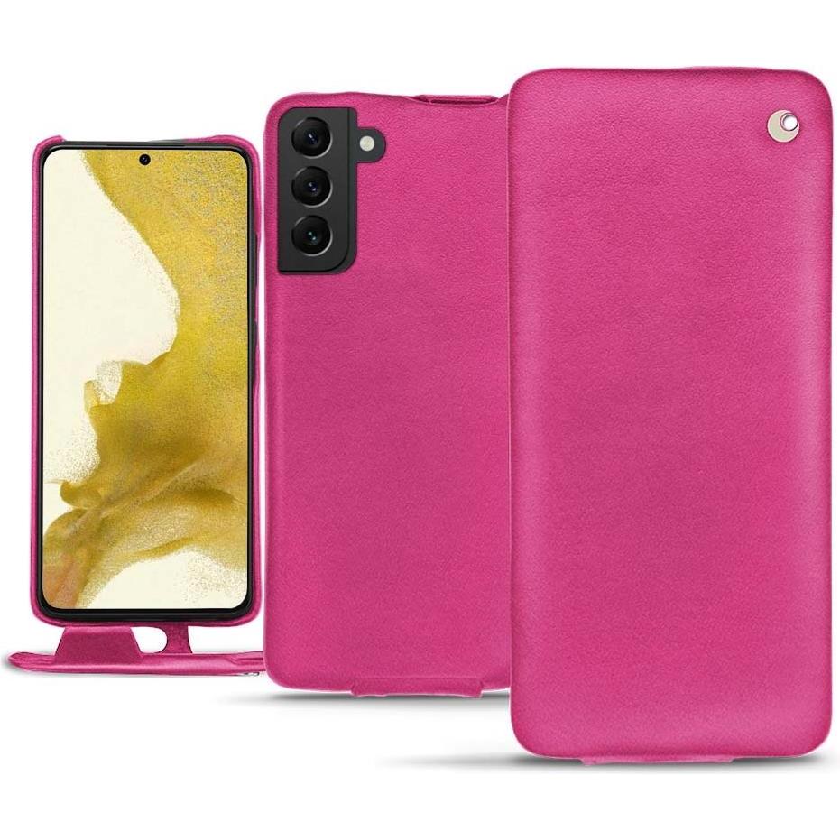 Noreve Lederschutzhülle vertikal (Samsung Galaxy S22), Smartphone Hülle, Rosa