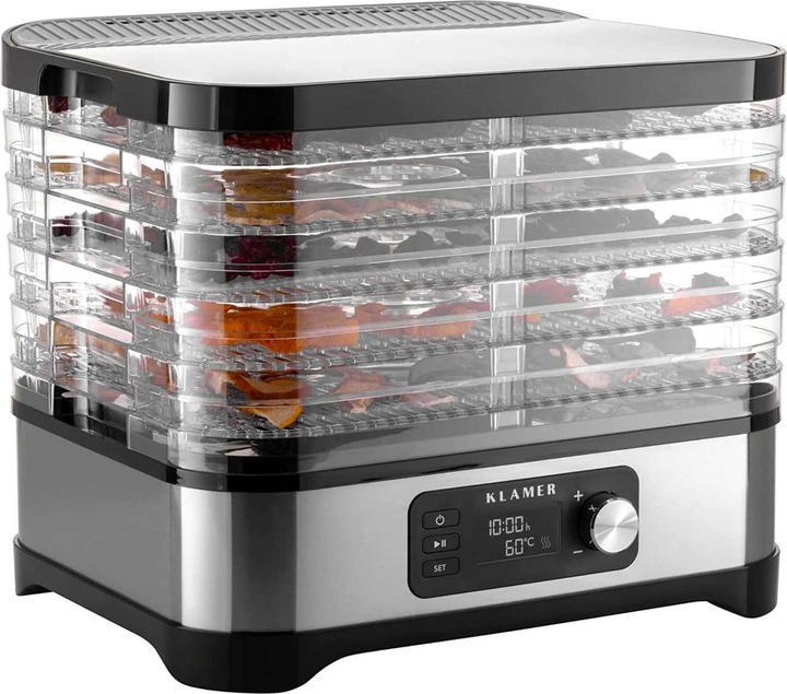 Produktbild KLAMER Dörrautomat 400W, Edelstahl mit 5 Einlegefächern, BPA frei