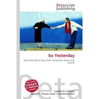 Thumbnail - So Yesterday, Fachbücher