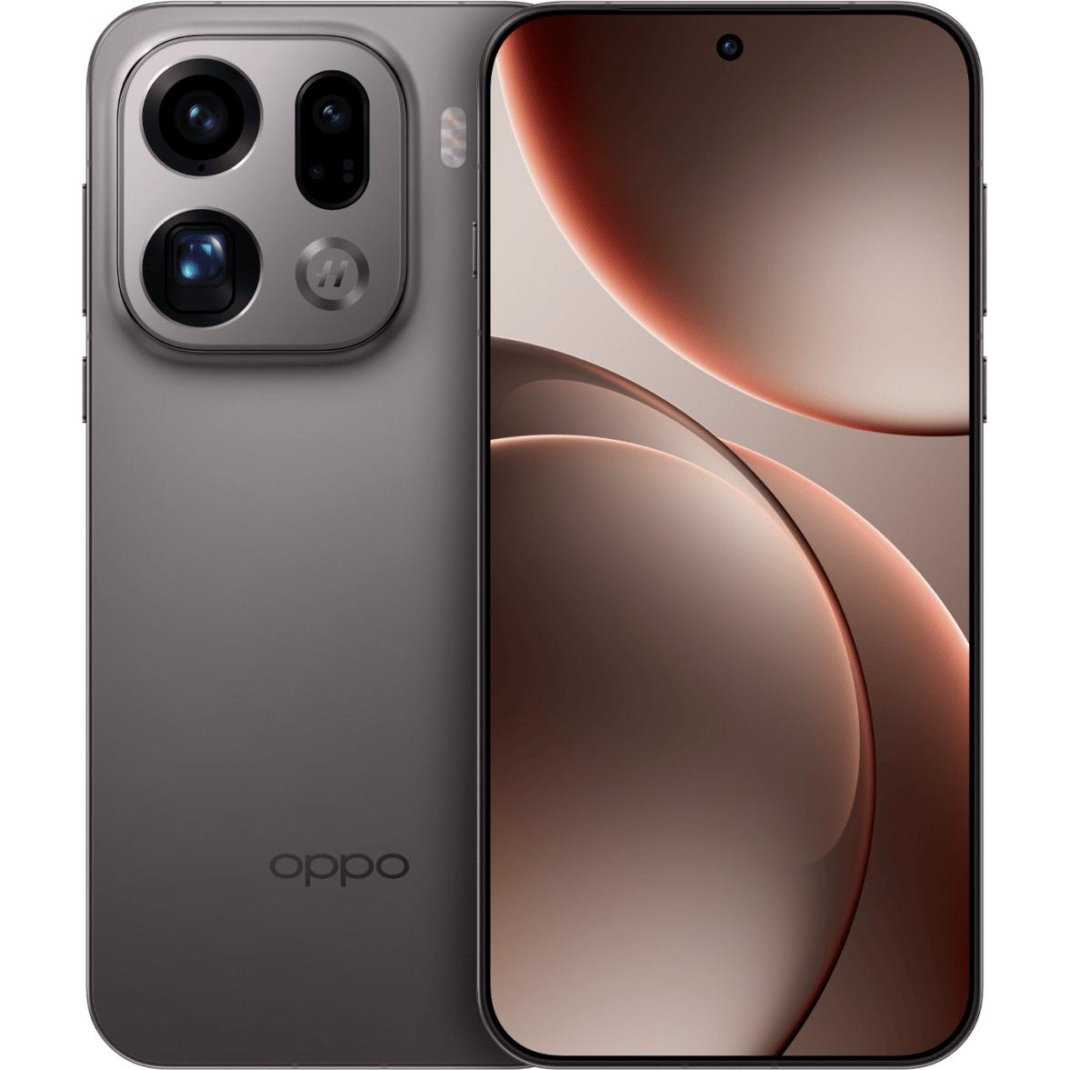 OPPO Find X9 Pro 16GB/512GB Grau (512 GB, Charcoal, Titanium Charcoal, 6.78", Dual SIM, 5G), Smartph