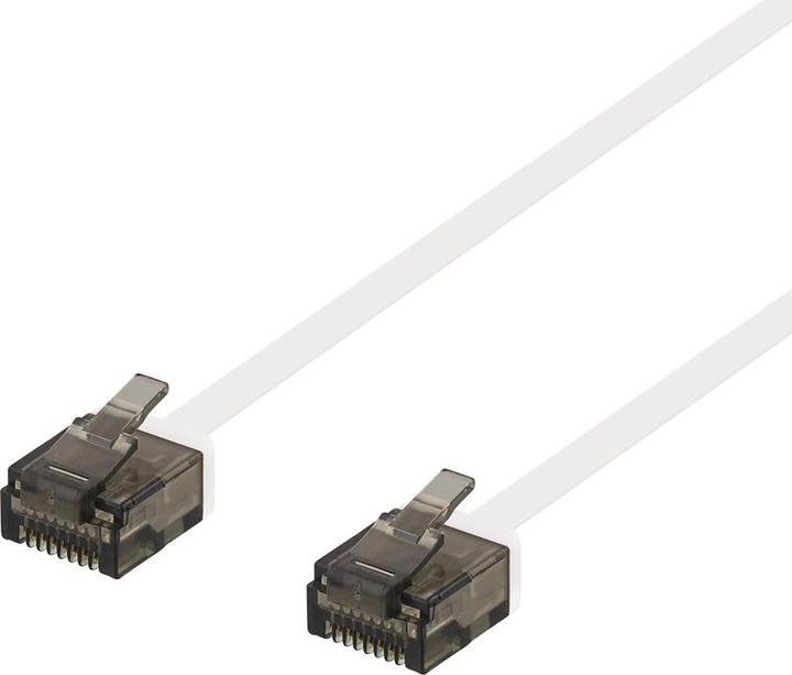 Actual product image Deltaco patch cable - 15 cm - hvid (U/UTP, CAT6a, 0.15 m)