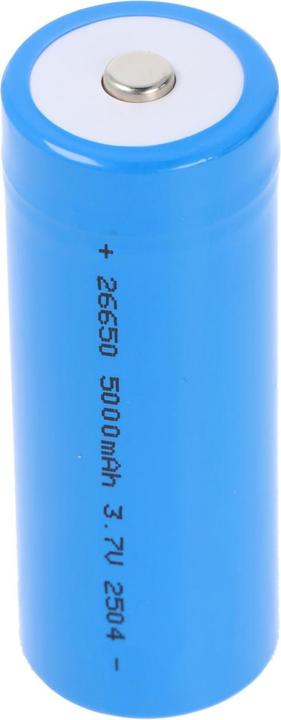 Image du produit AccuCell Rundzelle 26650, Li-ion, 3,7V, 5000mAh, 18,5Wh, mit USB-C Charging Port (1 pcs, 26650, 5000 mAh)