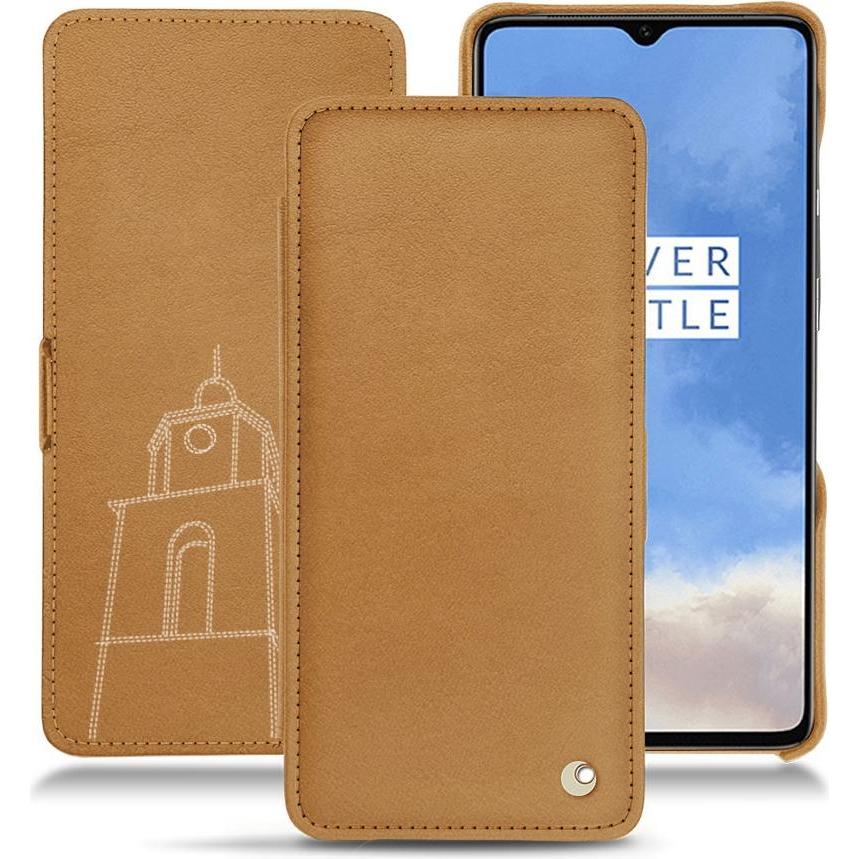 Noreve Lederschutzhülle horizontal (OnePlus 7T), Smartphone Hülle, Braun