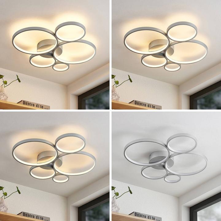 Produktbild Lindby Jorven LED-Deckenlampe, 5 Kreise, dimmbar (5800 lm)
